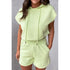 'Alina' Textured Hoodie and Shorts Set - Celes Fashion